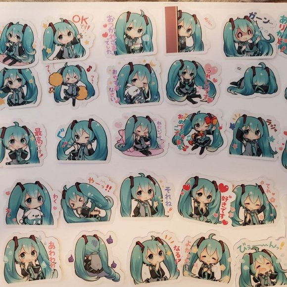 Chibi Miku Hatsune Stickers - Picture 2 of 4